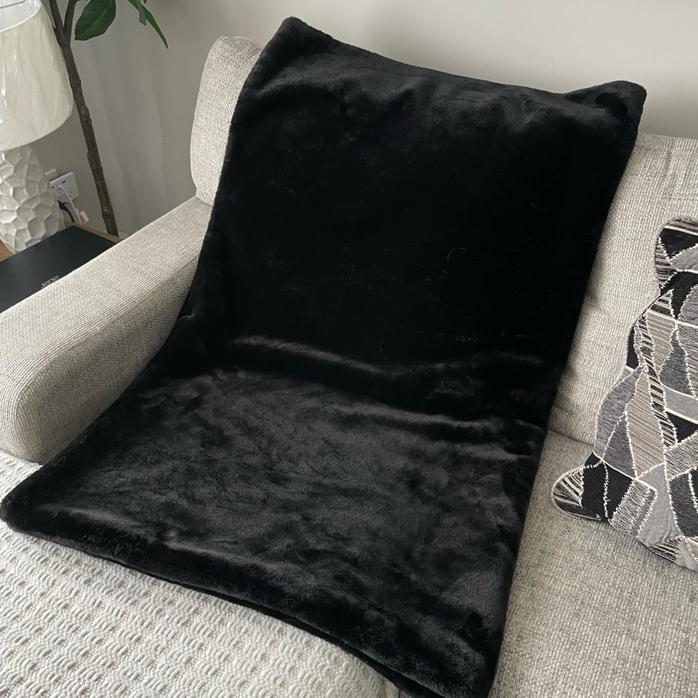 Apparis Black Throw Blanket